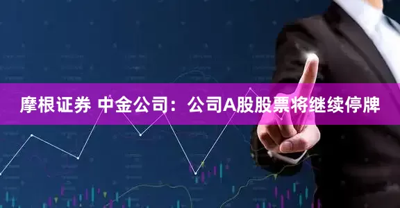 摩根证券 中金公司：公司A股股票将继续停牌